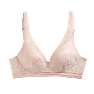The Little Bra Company Vanessa Bra Pink 34C NEW Wirefree Wireless